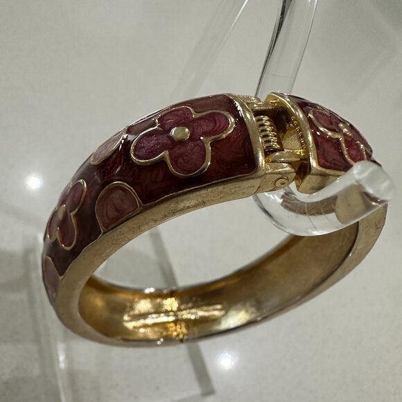 Vintage Cloisonne Clamper Bracelet - Picture 6 of 8